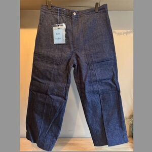 Acne Studios Bla Konst Wide Leg Cropped Denim